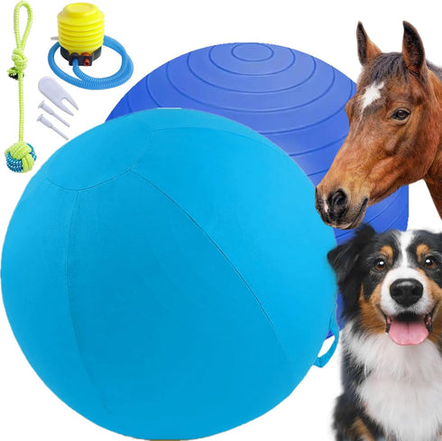 Tnoay 25'' Herding Ball for Dogs Horse with Cover | Dual Layered Herding
