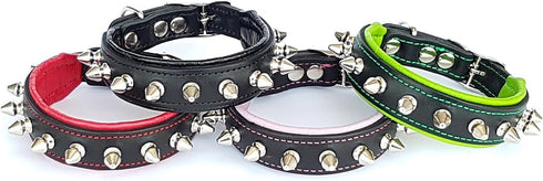 Bestia Spiky Collar with Blunt Screw Tips - Suitable for Small Dog Breeds or Puppies, 1" Wide