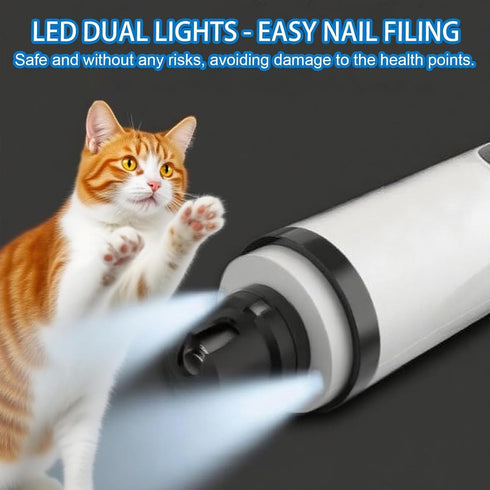 Tasunte Trimmer 5 Trimmer Silent Groom Pro, Nail with LED Light & Speeds, Nail Grinder for Dogs & Cats, Quiet Electric