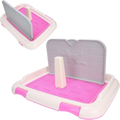 Indoor Potty Tray Indoor Dog Toilet with Fence, Suitable for Small Dogs and Puppies, Designed for Timed Urination