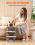 Pawque Dog Stairs for Small Dogs - Stable Pet Steps with High-Strength Boards, 3 Steps, Grey