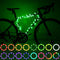 Waybelive LED Bike Frame Lights, Remote Control Bicycle LED Light, 16 Color Change, Waterproof, Super Bright (1 Tire,