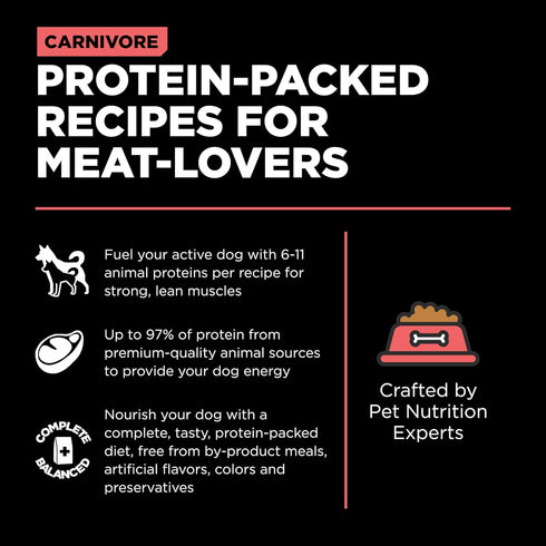 GO! SOLUTIONS Carnivore Protein Rich Dry Dog Food - Grain Free Salmon and Cod Recipe, 3.5 lbs