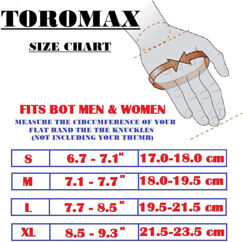 TOROMAX Weight Lifting Gloves Gym Gloves for Training, Fitness, Workout, Crossfit Exercise, Cycling Leather Padded