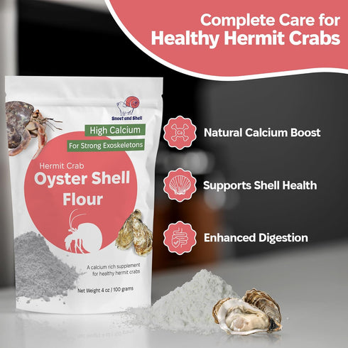 Hermit Crab Supplement Bundle Greensand, Oyster Shell Powder and Worm Castings Molting Support, Natural Calcium