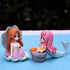 3-Pack Miniature Mermaid Fish Tank Decorations, Ornament Figurines with Simulated Seaweed Playmate