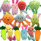 Cute Carrot Fruits Dog Squeaky Toys, Dog Toy for Pet Puppy Small Dog - Pack of 13