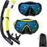 Snorkeling Set for Adults and Youth, Snorkel Mask and Full Dry Swim Goggles for Diving and Swimming