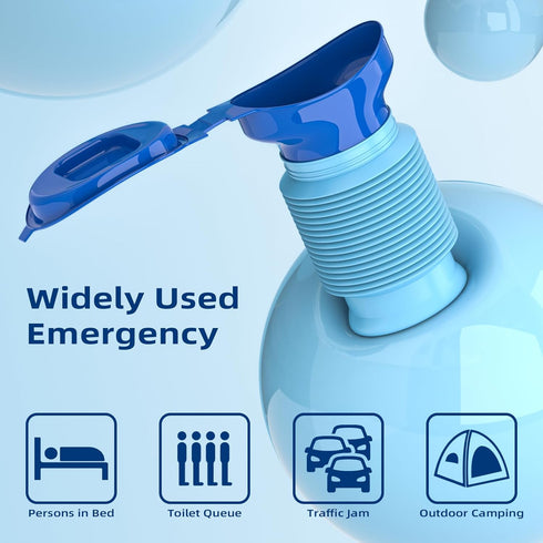 Pee Bottles for Men, Adjustable Emergency Urinal, Car Pee Bottle for Men and Women, Portable Toilet for Car, Shrinkable
