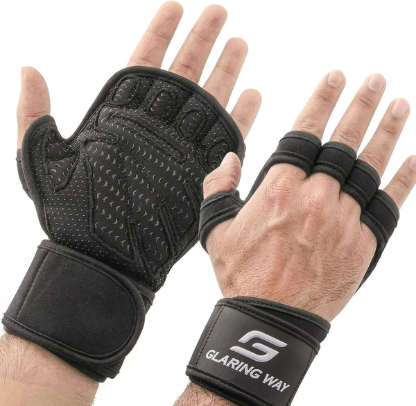 Glaring Way Neoprene Padded Weight Lifting Gloves for Men and Women - Ventilated Workout