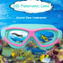 Vvinca Kids Swim Goggles, 2024 Upgraded Design with Ear & Nose Plug, Wide View Anti-Fog No Leak Water Pool Goggle for