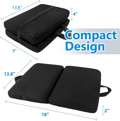 3D Esme L&H Portable Seat Cushion, Breathable Fabric Foldable Seat Cushion for Stadium Bleachers/Airplane Travel; Soft