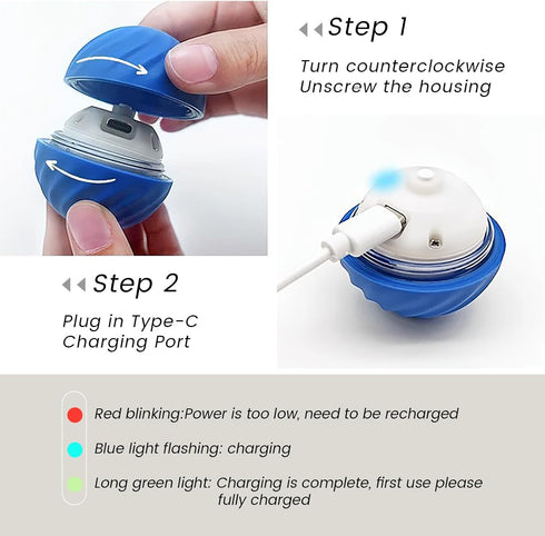 Interactive Dog Toys Dog Ball | Durable Active Rolling Ball | Automatic Moving Bouncing Toy for All Sizes