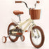 Kid's Bike Basket for Girls Small Woven Wicker Cruiser Bicycle Accessories with Handlebar Streamers Bell for Ages 3-13