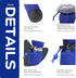 Dog Shoes Dog Boots & Paw Protector, Anti-Slip Sole Winter Dog Booties with Reflective Straps, 4PCS Blue for Small
