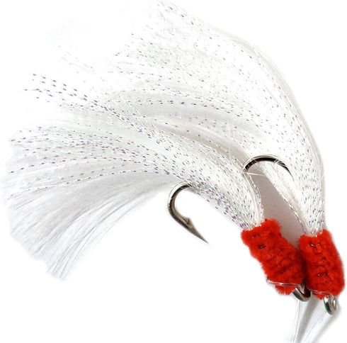 20 Packs 5/0 Fishing Shrimp Flying Rig Hook - Red Yellow White