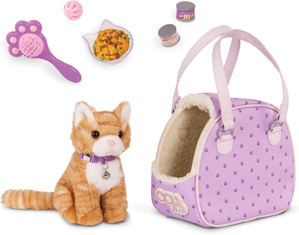 Our Generation - Pet Carry Bag & Care Toy - Plush Tabby Cat Plush