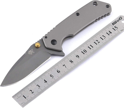 Sanrenmu 7056LUC Line Lock 8Cr14Mov Blade 3Cr14N Handle Folding Knife by Sanrenmu