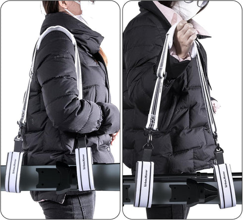 Ski Carrier Strap - Adjustable Padded Shoulder Carrying Strap for Ski and Pole, Portable Downhill Gear