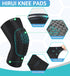 HiRui Knee Pads for Kids and Adults, Compression Knee Sleeve for Basketball, Baseball, Volleyball, 1 Pair (Black, XL)