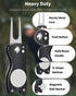 GreenHaven 2-6 Pack Golf Divot Repair Tool - Foldable Metal Tool with Magnetic Putt Alignment Marker