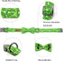 Lionheart Glory Dog Bow Collar - Cucumbers Print Adjustable Green Spring Collar for Large Dogs with Bowtie