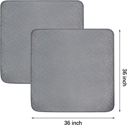 (2Pack) 36''x36'',Ultra Gentle Purr Reusable Dog Pee Pads of Absorbent, Leak-Proof, Machine Washable Pads for Indoor