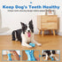 Dog Chew Toy for Teething Chewers,Tough Durable Natural Rubber Bone with Toothbrush,Indestructible for Aggressive