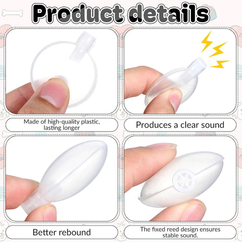 Xthrotsenk 12Pcs 40mm Replacement Squeakers for Dog Toys Noise Maker Replacement Squeakers for Dog Toys Cat Toy Repair