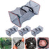 4pcs Toyvian Portable Crawfish Trap Lobster Shrimp Cast Net Foldable Crab Mesh Fishing Supplies for Outdoor Use