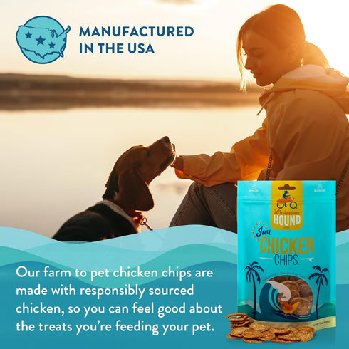 Just Chicken Chips - All Natural Healthy Dog Treats, 16oz for Small, Medium, and Large Breeds