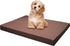 Dogbed4less Memory Foam Platform Dog Bed, Crate Mattress with Waterproof Removable Cover, Large 42X28X3, Brown