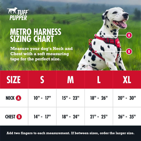 Tuff Pupper Anti Pull Heavy Duty Dog Harness, Easy Walk with Front & Back Leash Clips, Reflective Vest for Small,
