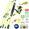 Spinning Fishing Rod, 5-Piece Portable Fishing Pole and Reel Combo for Boys, Girls, and Adults