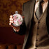 LMHLDSC Stainless Steel Wine Bottle Liquor Container Rose Floral Print Leak Proof Hip Flask Durable for Camping Hiking