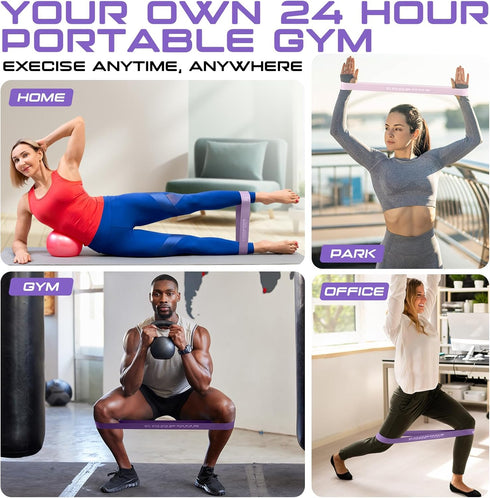 Resistance Bands for Working Out, Exercise Bands for Women & Men, Latex Elastic Bands for Yoga and Fitness