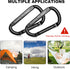 Heavy Duty Carabiner Clip, 855lbs, 3" Iron Caribeaners for Hammocks, Camping, Hiking, Keychains, Outdoors