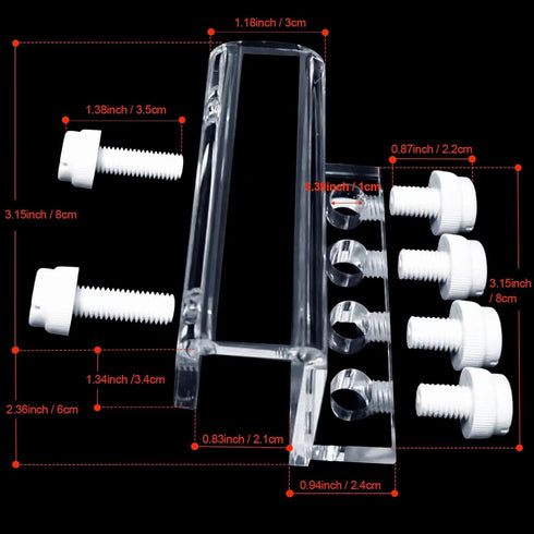 Aquarium Dosing Pump Tubing Holder Fixture, Acrylic Dosing Container Tube Holder for Air Pump Accessories (1 Piece