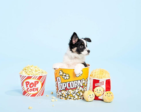 ZippyPaws Burrow Food Buddies Popcorn Bucket, Interactive Dog Toys for Small & Medium Dogs