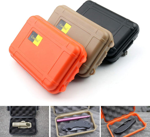 Outdoor Survival Storage Box | Waterproof Shockproof Plastic Tool Box Enclosure, Airtight Container for Travel