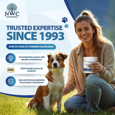 NWC Naturals Total-Biotics, Cat & Dog Probiotics for Digestive Health, 365 Servings, 8 Ounces