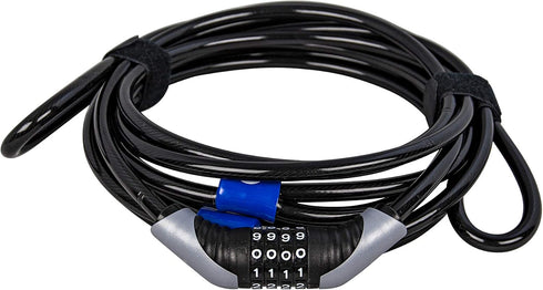 Harmony Gear Kayak Security Cable Lock for Sit Inside Kayaks, 47 Inch Combination Lock, Black