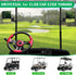 No Drilling Universal Golf Cart Side Mirrors, Fit EZGO, Club Car, Yamaha, ICON, Star, Zone - Large HD Folding Mirrors