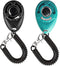 Winod Dog Training Clickers with Wrist Strap, 2 Pack (Black + New Blue)