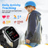 Kids Smart Watch for Girls, IP68 Waterproof Fitness Tracker, 1.5 Inch DIY Face, Heart Rate, 19 Sport Modes (Black)