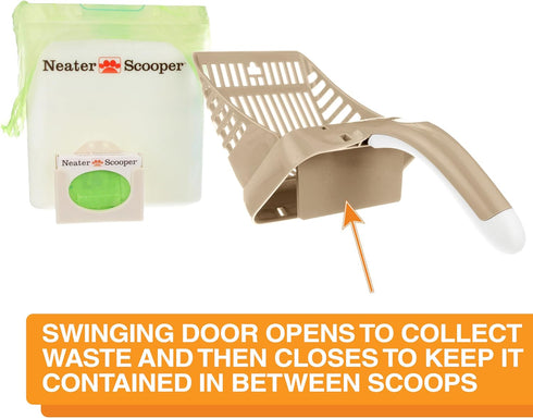 60 Neater Pet Brands Neater Scooper Standard Cat Litter Scoop, Refill Bags Mess-Free Cat Litter Scooper with Bag