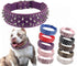 Hoot PU Leather Adjustable Spiked Studded Dog Collar, 2" Wide, 37 Spikes, M (Neck 19"-22"), Purple