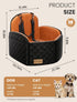 Mavora Max 35 lbs Dog Car Seat for Small/Medium Dogs, Elevated Dog Booster Seat Memory Foam Puppy Car Seat