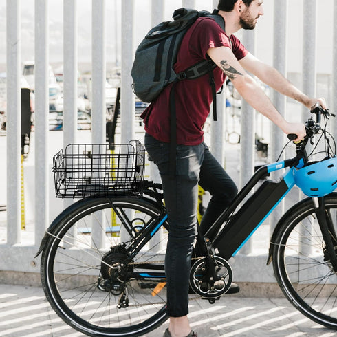 Commutes DOITOOL Folding Rear Bike Basket Black Wire Mesh Storage Gadget for Electric and Road Bikes Sturdy Cargo