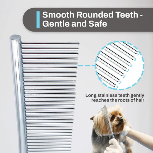 Doodle Comb for Grooming, Metal Dog Comb for Goldendoodle, Poodle, Finishing Comb for Doodles